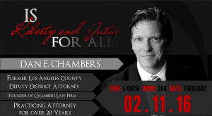 Upcoming Talk by Attorney Dan E. Chambers